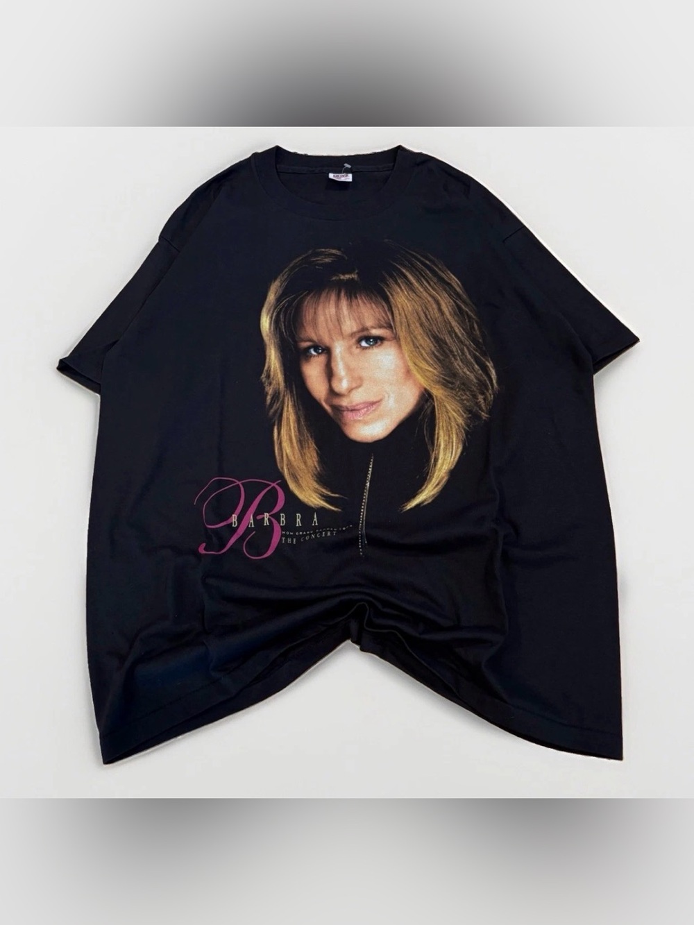 Vintage 1994 Barbara Streisand T-Shirt Size 2XL Black Single Stitch Made in USA